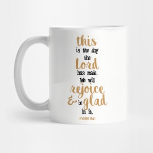 Psalm 118:24 Bible Verse Cute Hand Writing Mug